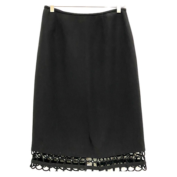 Lafayette 148 New York Dresses & Skirts - Lafayette 148 black lattice bottom pencil skirt